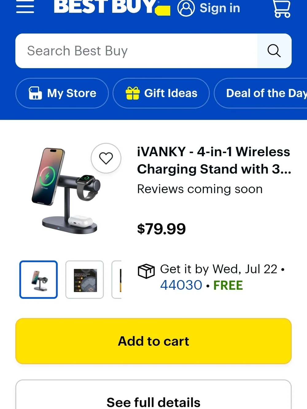 4-in-1 Wireless Charging Stand - Black